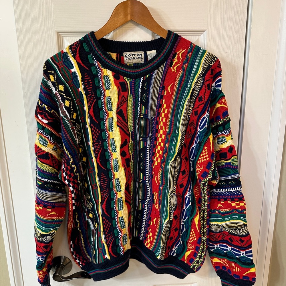 Cotton Traders Multicolor Crewneck Sweater for Men